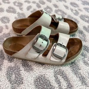 White Birkenstock Arizona Two Strap Sandal